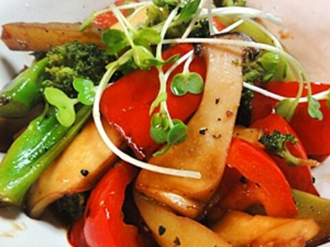 ブロッコリーパプリカエリンギのバター醤油炒め レシピ 作り方 By Bapaksan 楽天レシピ
